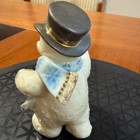 Lenox Snowman Figurine Holding Lantern Lighting His Way - Picture 3 of 5
